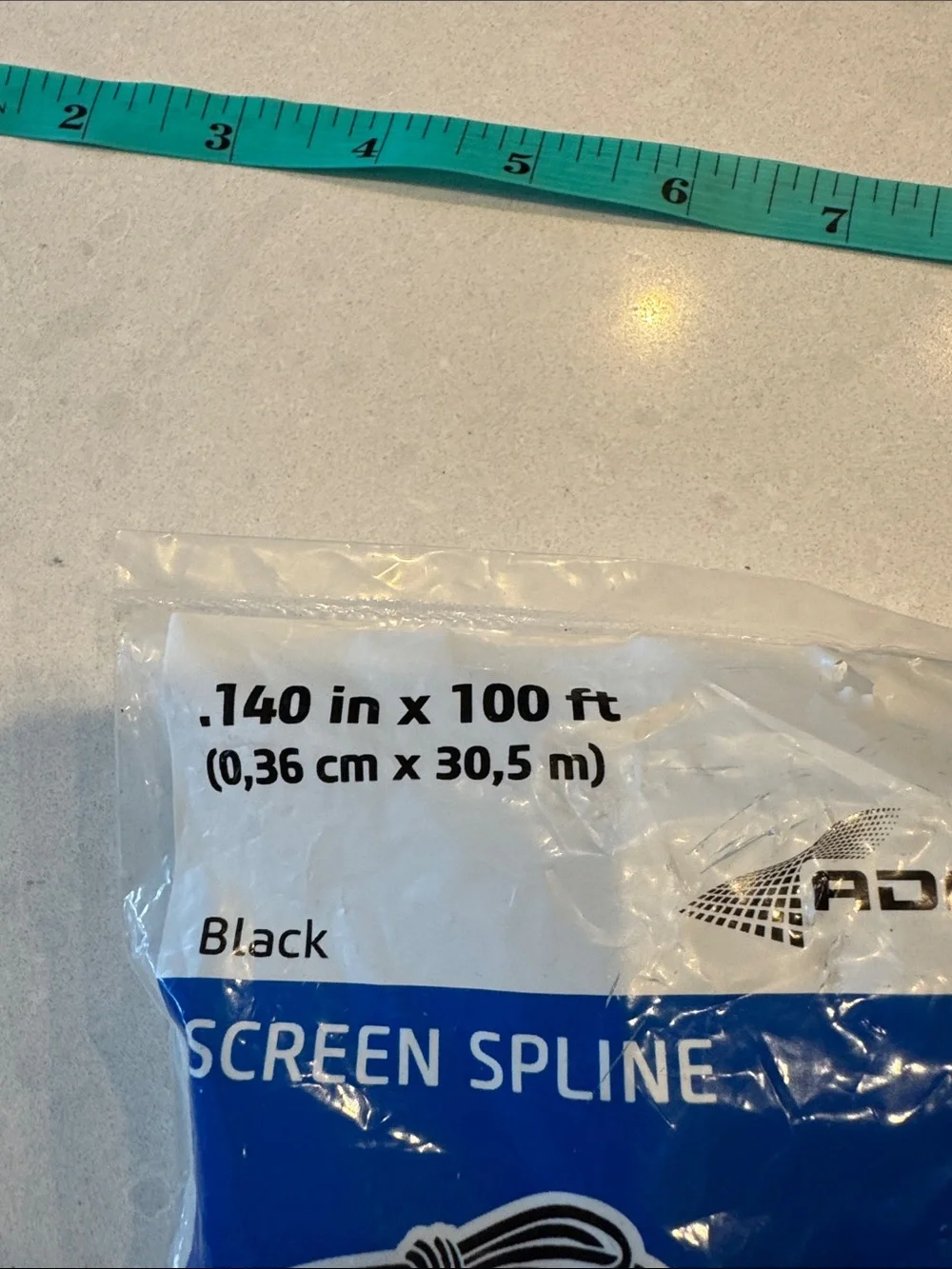 Black Screen Spline Cord - Durable Window & Door Repair